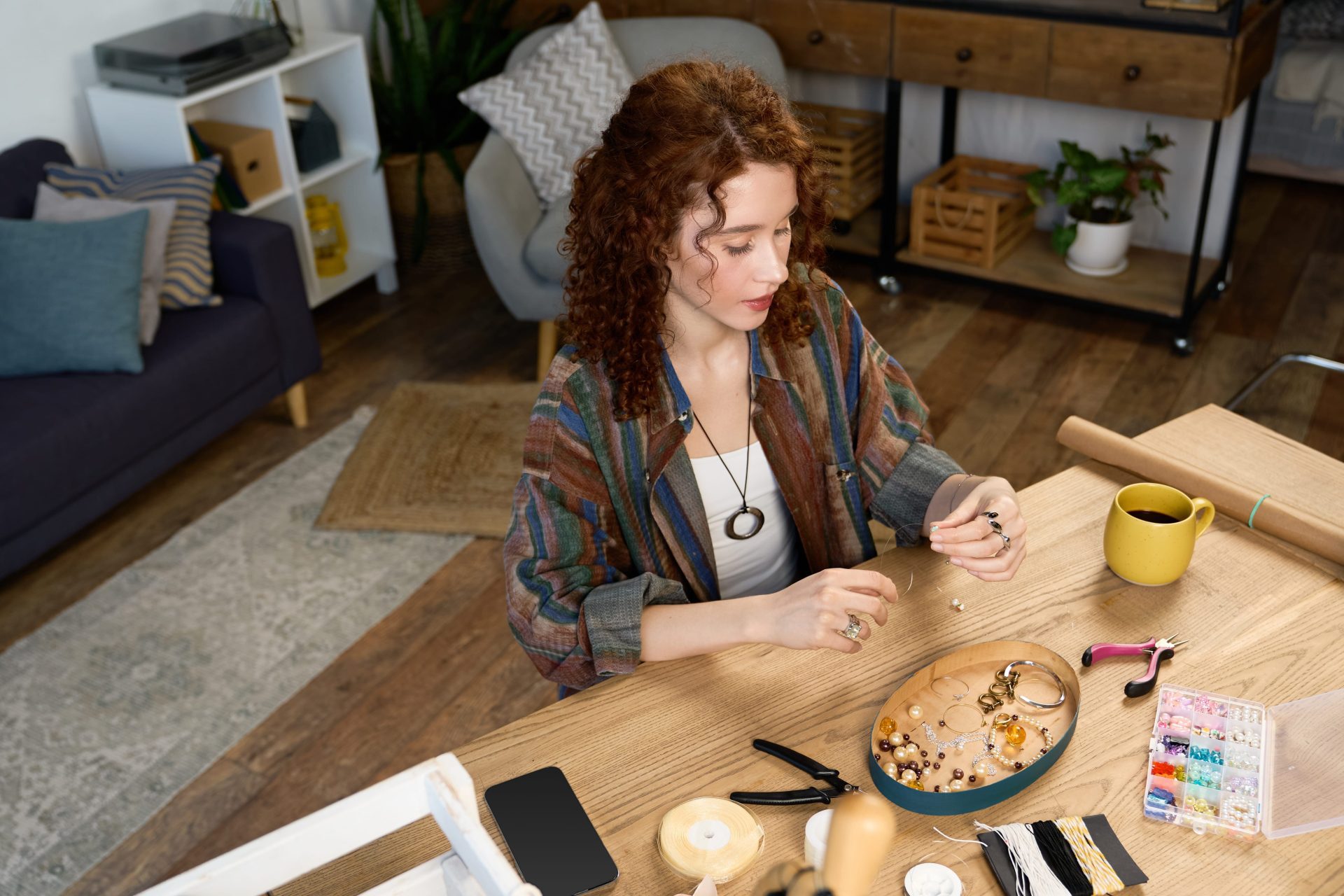 woman exploring a creative hobby while discovering purpose during addiction recovery